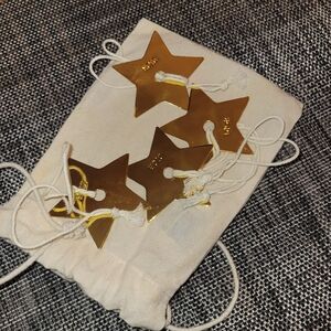 Christian Dior novelty Gold (tone) Star Strap Key Chain Charms